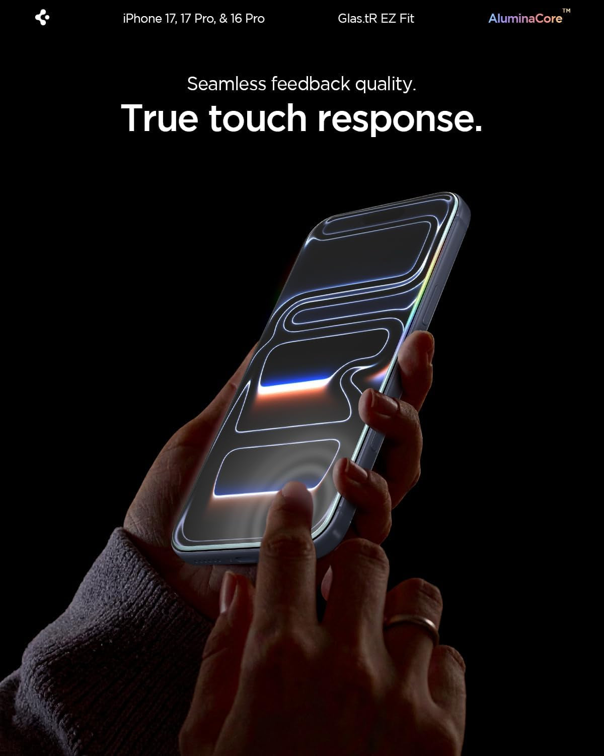 Glas.Tr EZ Fit Tempered Glass Screen Protector for Iphone 17 Pro / 17, Iphone 16 Pro - 2 Pack