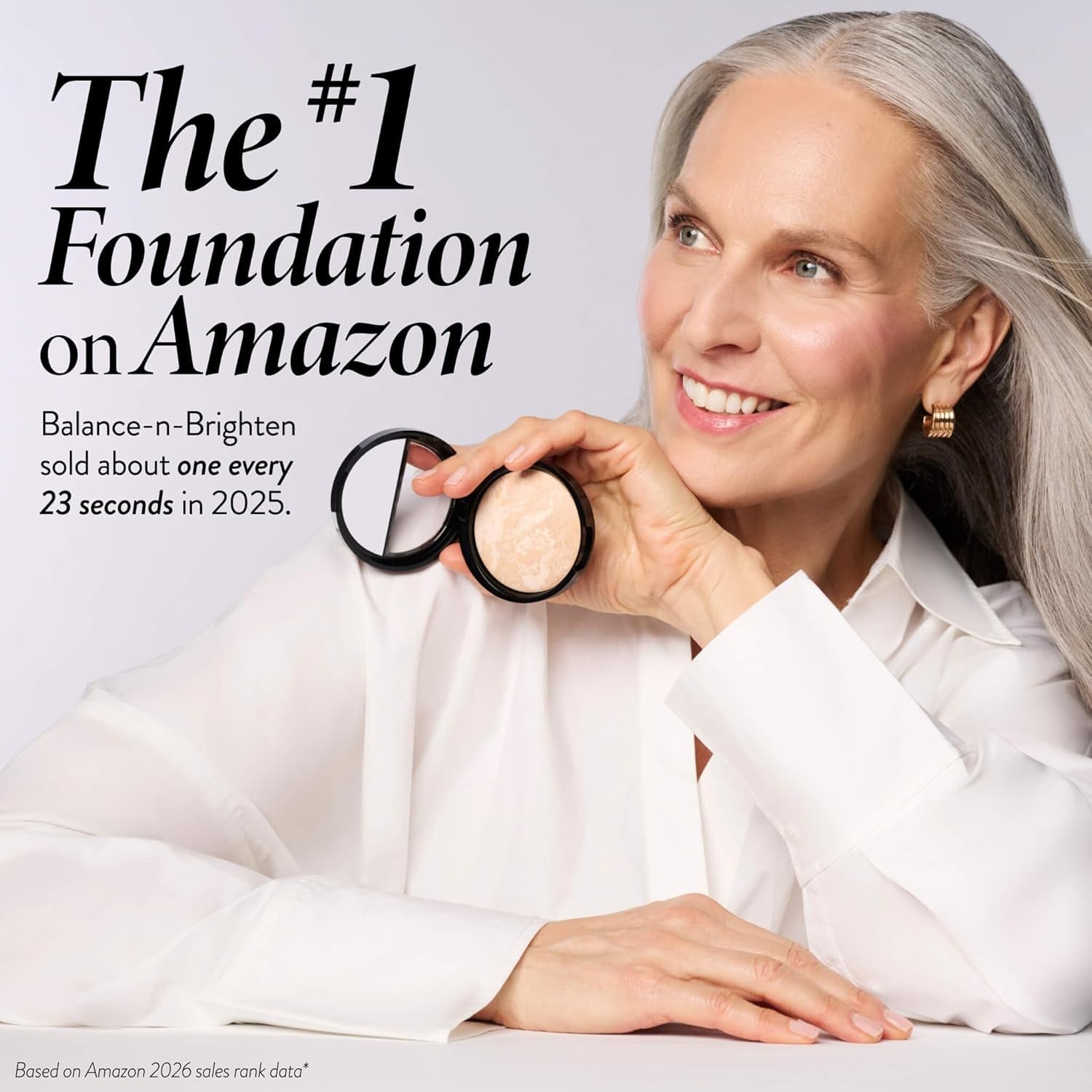 LAURA GELLER Baked Balance-N-Brighten Colour Correcting Powder Foundation (Light) Buildable Light to Medium Coverage Baked Foundation, Demi-Matte Finish