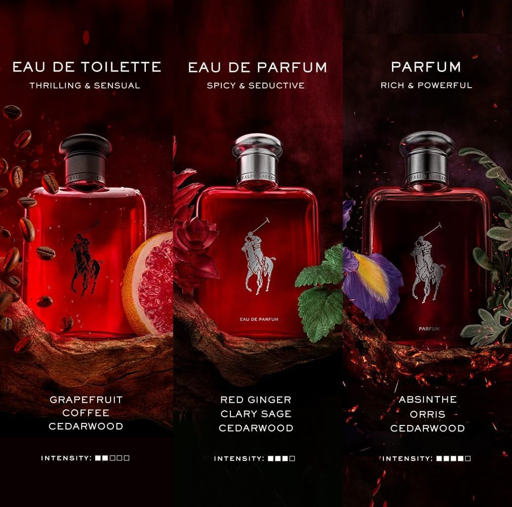 Polo Red Parfum, Aftershave for Men, Ambery Woody Scent, Intense Striking Fragrance, Lasting Wear, Luxury Perfume for Men, 75Ml