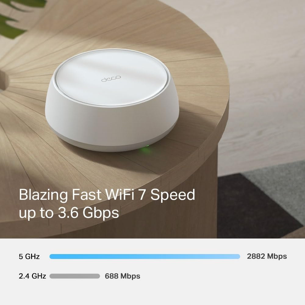 Deco Be3600(3-Pack) Mesh Wifi 7 System, Dual-Band AI Roaming Router, MLO, 4K-QAM, Homeshield, Whole Home Coverage, 150+ Devices Connection, Extender Booster, VPN, Google Home/Alexa