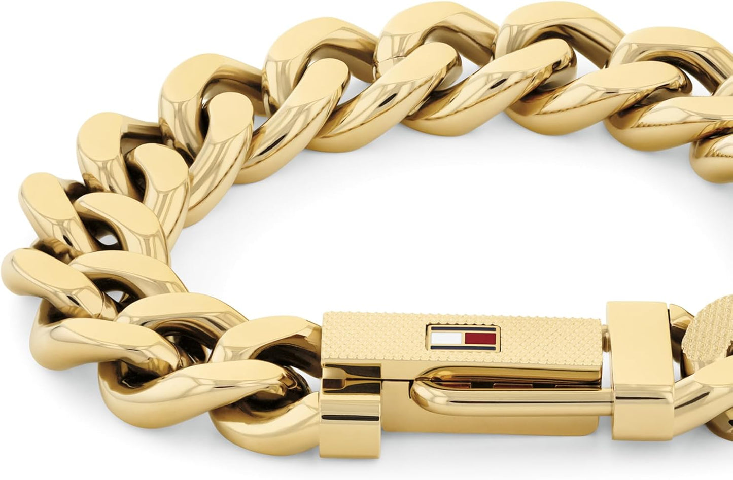 Tommy Hilfiger Jewelry Men'S Yellow Gold Chain Bracelet with the Iconic Flag - 2790638