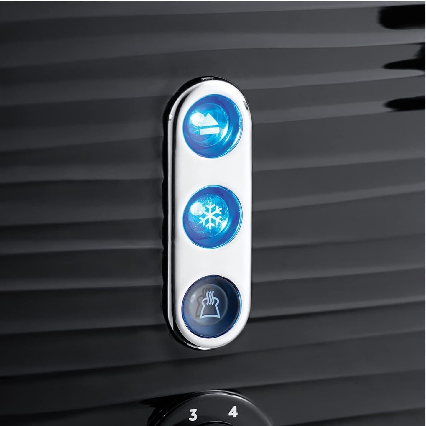 Inspire 4 Slice Toaster (Extra Wide Slots, High Lift Feature, 6 Browning Levels, Frozen/Cancel/Reheat Function with Blue LED Illumination, 1800W, Black Textured High Gloss) 24381