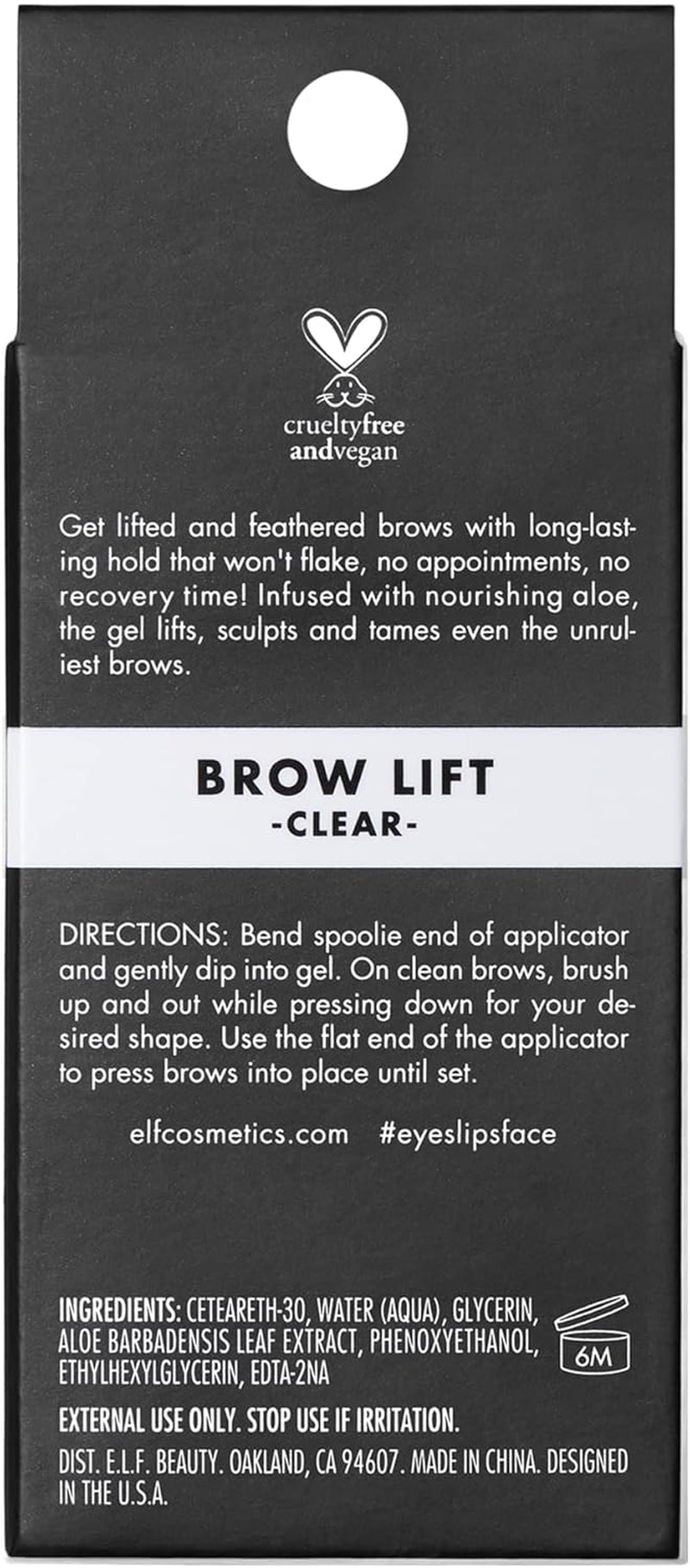 Brow Lift, Clear Eyebrow Shaping Wax for Holding Brows in Place, Creates a Fluffy Feathered Look