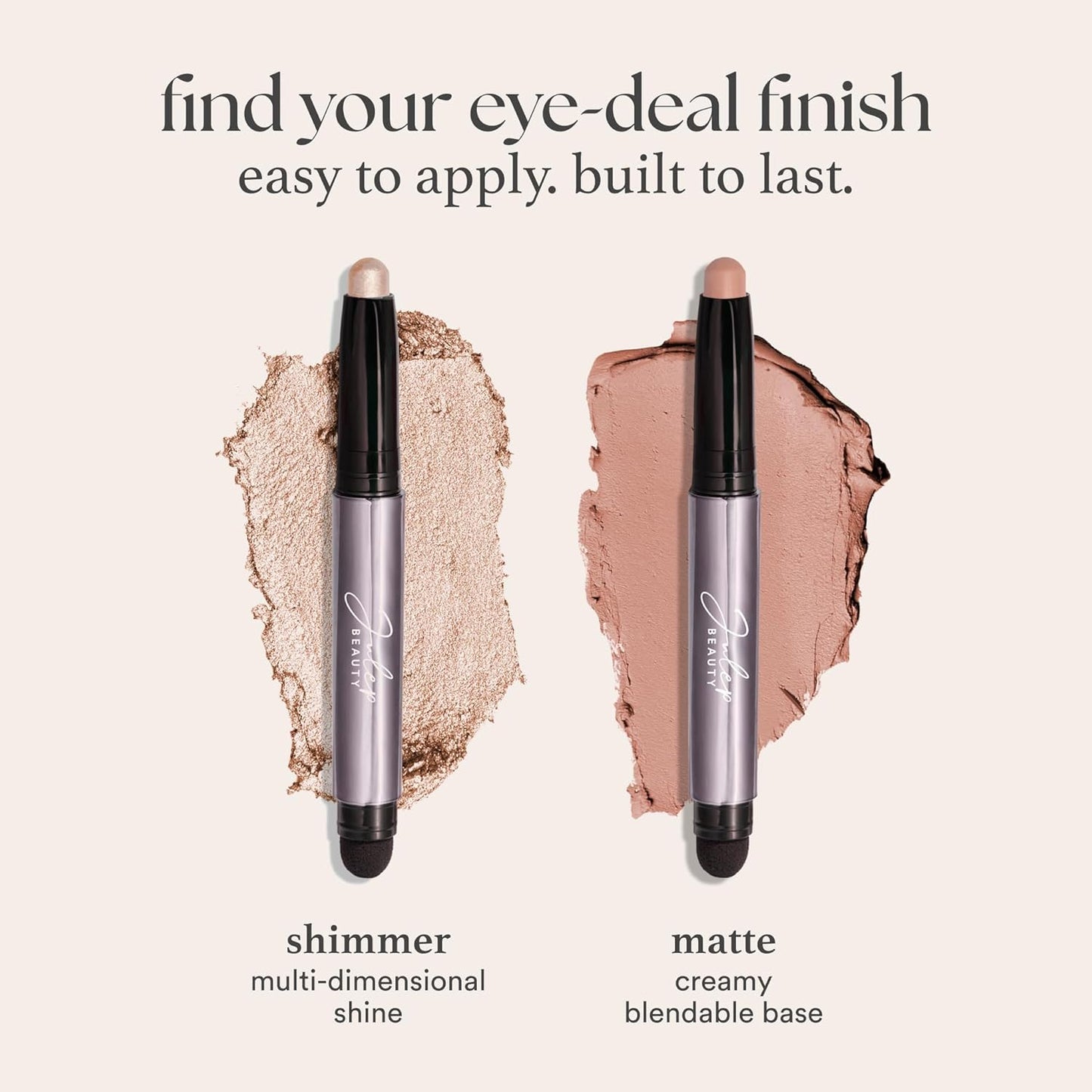 Eyeshadow 101 Crème-To-Powder Eyeshadow Stick (Mink Mauve Shimmer) Long-Lasting, Waterproof Eye Shadow - Blendable, Crease-Proof with Built-In Smudger