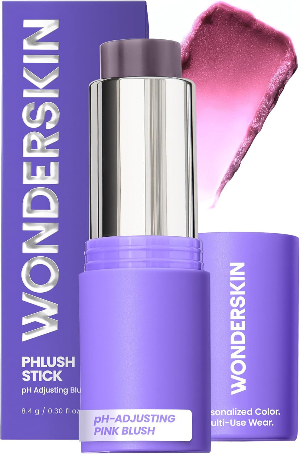 Cream Blush Stick Ph-Activated - Phlush Stick Multi-Use, Blush for Cheeks and Lips, Cooling Nourishing Color-Adjusting Makeup