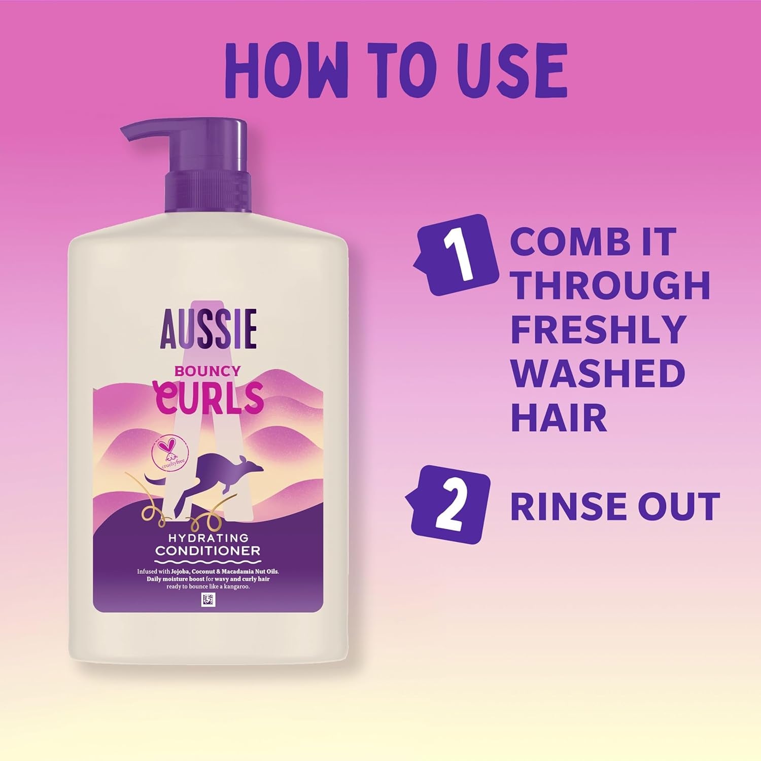 Bouncy Curls Shampoo 1000Ml. Gently Cleanses and Moisturises Wavy and Curly Hair. Infused with Jojoba, Coconut and Australian Macadamia Nut Oils. Silicone-Free, Vegan and Cruelty-Free