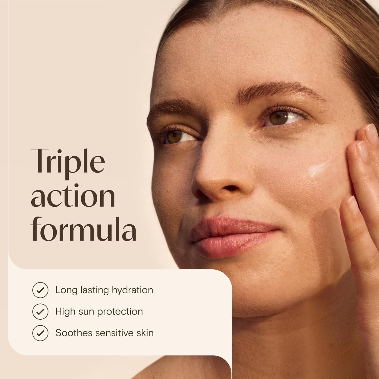 Face CALM+RESTORE Moisturising Lotion SPF 50, 50Ml - Soothes Sensitive Skin with Deep Hydration and High Sun Protection for Daily Use
