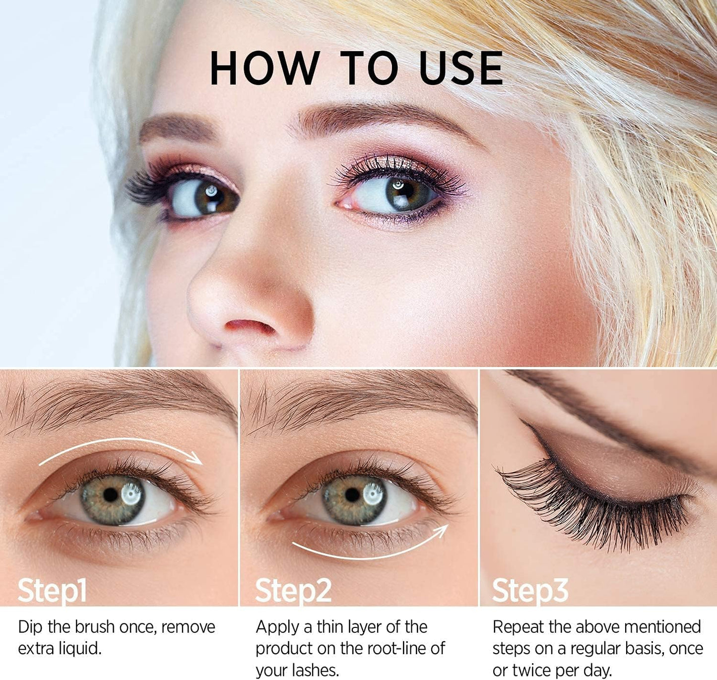 Eyelash Growth Serum, Thicker Lashes, 3 ML (Peacock Blue)