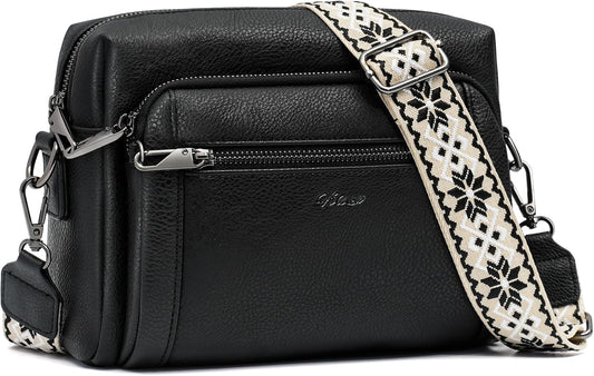 Women'S Cross Body Bags, Crossbody Bags for Women with Anti-Theft Function 4 Zip Compartments Women Shoulder Handbags with Adjustable Wide Strap