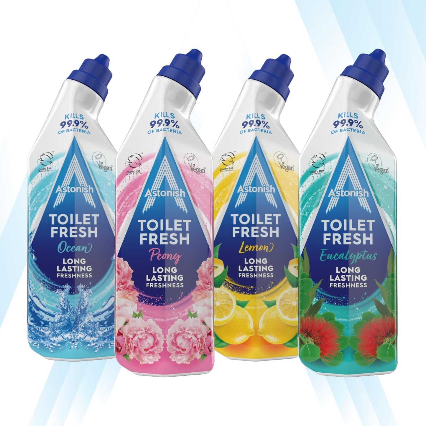 Eucalyptus Toilet Fresh Gel, Kills 99.9% of Bacteria, Limescale Prevention, 750Ml