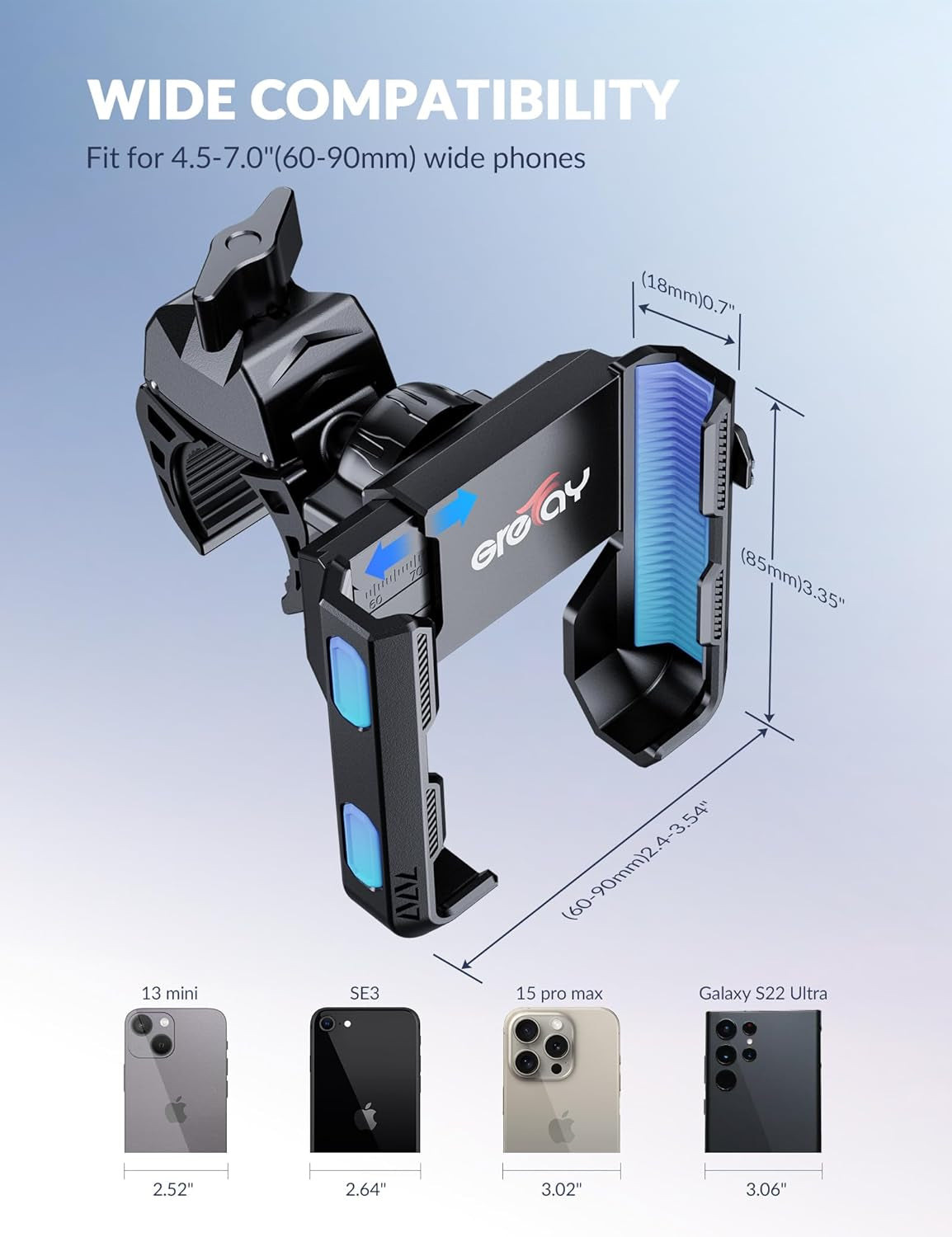 Bike Phone Holder Motorbike Phone Holder [1S Quick Release Robust Connections] anti Shake Universal 360° Bicycle Handlebar Holder for Iphone 17 16 15 14 13 Samsung S23/S22 4.5-7" Smartphone