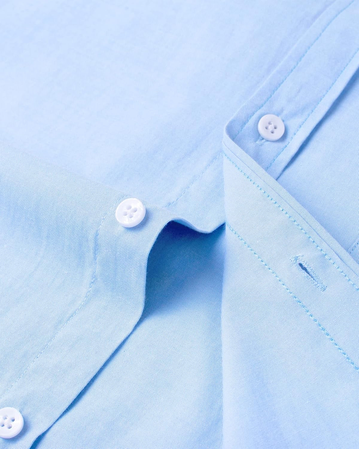 Men'S Long Sleeve Oxford Shirts Smart Casual Business Formal Plain Non Iron Button down Shirt with Pocket