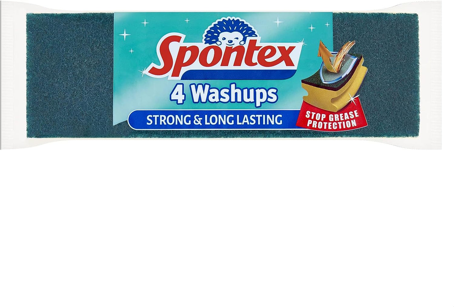 Washups General Purpose Sponge Scourers | 6.8 X 4 X 8.6Cm | Pack of 4