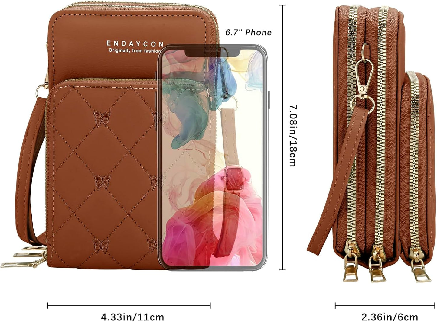 Small Crossbody Bags Mobile Phone Wallet Bags with Large Capacity and Adjustable Shoulder Strap for Women Girl