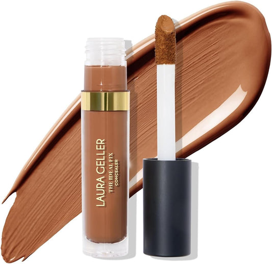 LAURA GELLER NEW YORK the Ideal Fix Concealer (Deep) - Buildable Medium to Full Coverage under Eye Concealer - Long-Lasting Liquid for Covering under Eye Dark Circles & Blemishes