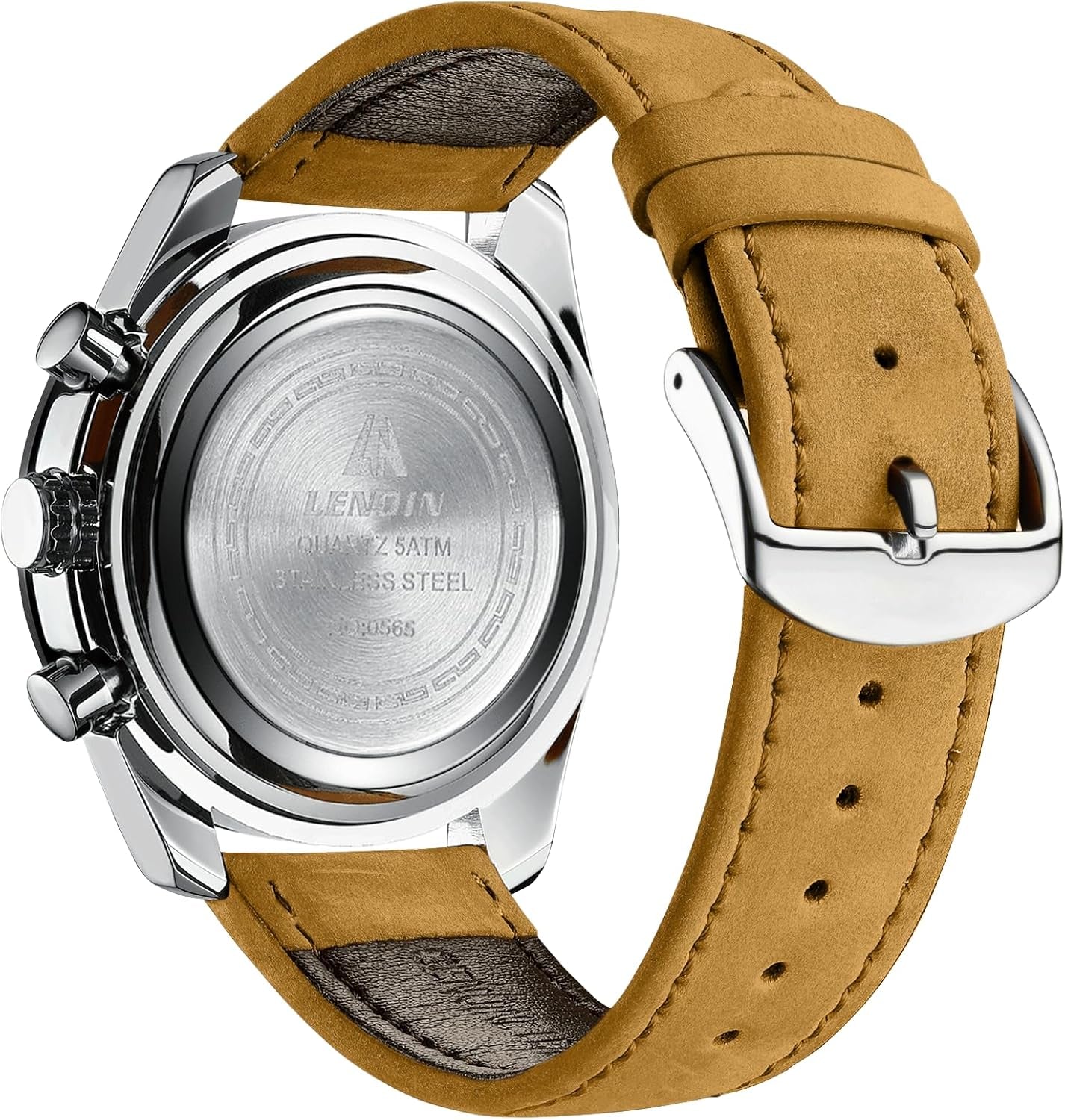 Mens Watches Analog Quartz Watches for Men 30M Waterproof Men'S Wrist Watch with Date Leather Band No Chronograph