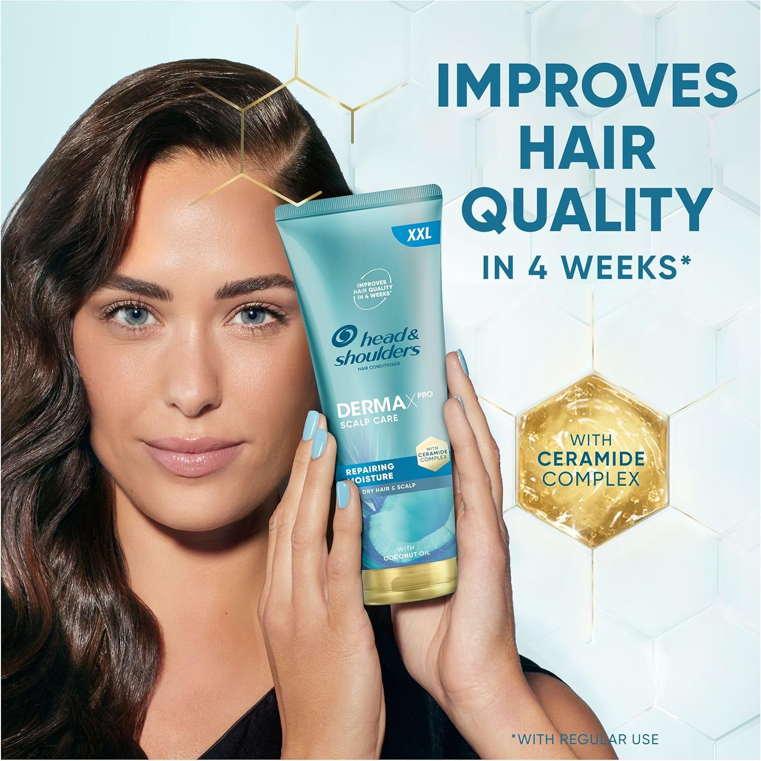 Dermaxpro Repairing Moisture anti Dandruff Shampoo 500Ml +  Dermaxpro Repairing Moisture Lightweight Conditioner 350 Ml