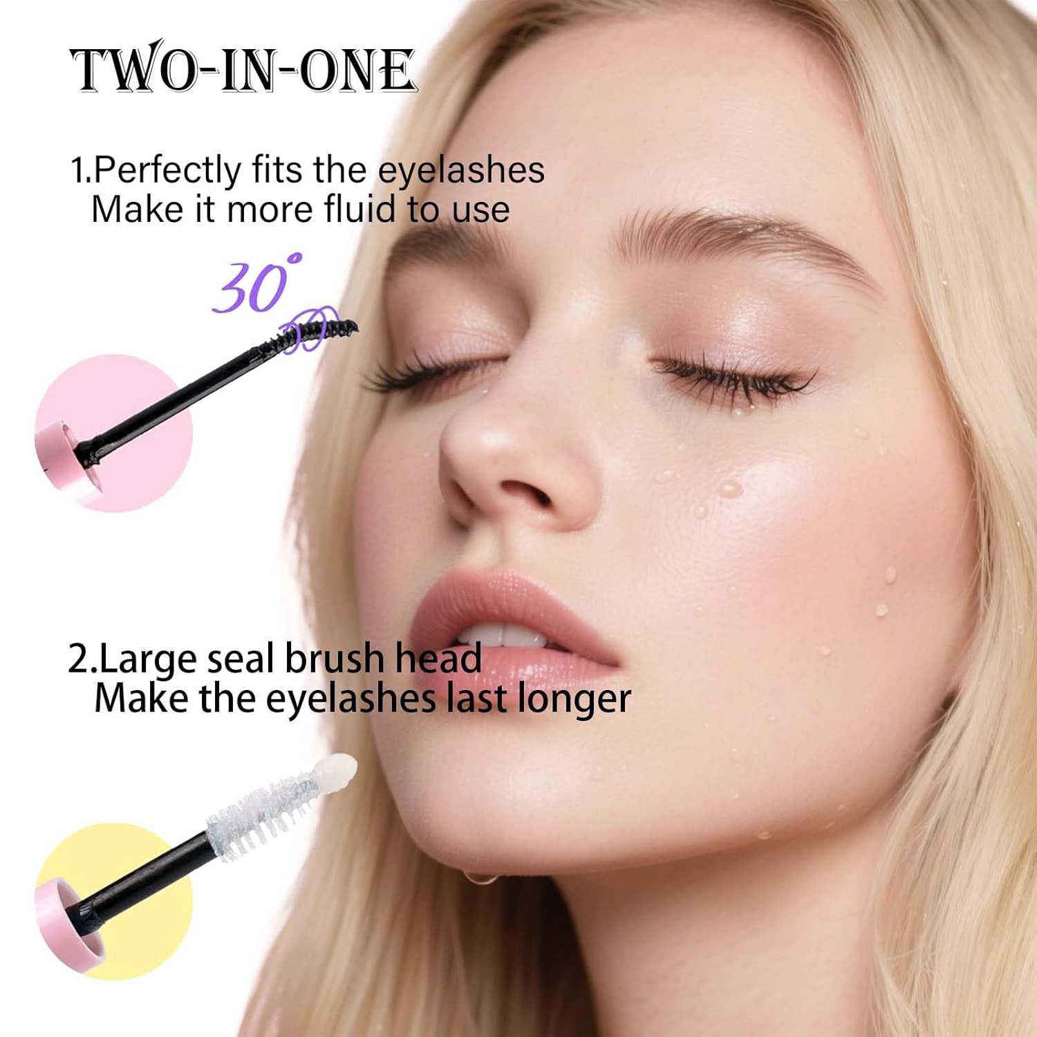 2-In-1 Lash Bond & Seal, Strong Hold Cluster Lash Glue for DIY Eyelash Extensions, Individual-Lashes Glue for Sensitive Eyes