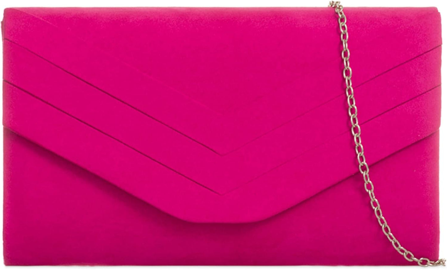 Women'S Stylish Suede Envelop Style Bridal Wedding Evening Clutch Party Purse Hand Bag