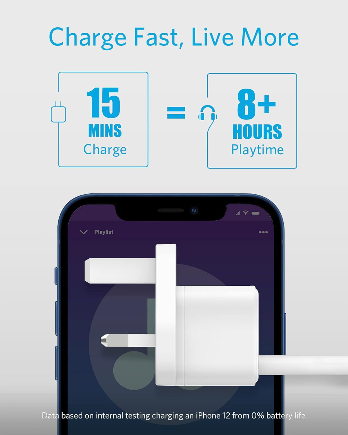 USB C Plug,  20W USB C Charger - Fast Charging Powerport III Cube Charger, Compatible with Iphone 17/16/16 Plus/16 Pro/16 Pro Max, 15/14/13/12 Series, Galaxy, Ipad (Cable Not Included)