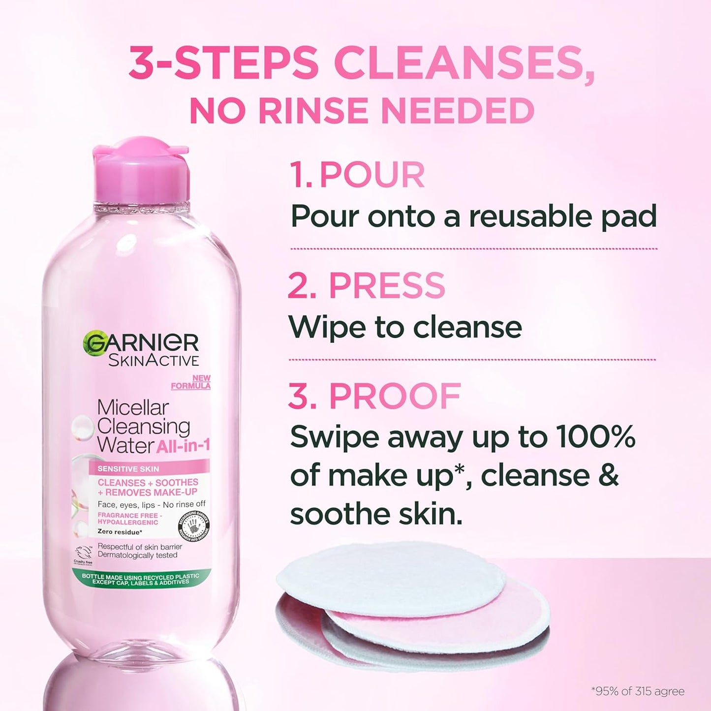 Micellar Cleansing Water 700Ml, Gentle Face Cleanser & Make up Remover, Suitable for All Skin Types Including Sensitive Skin, Soothing Formula, Dermatologically Tested