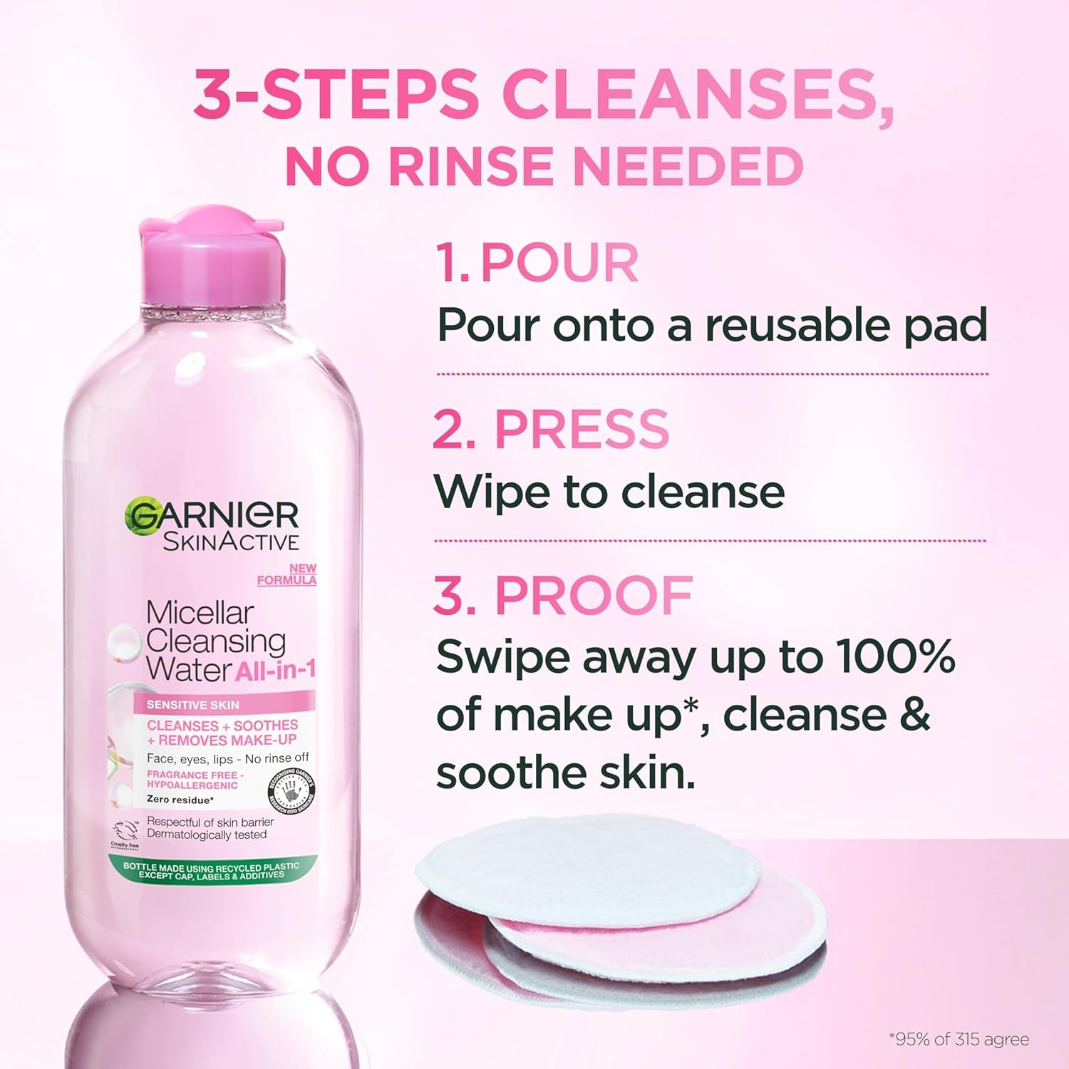 Micellar Cleansing Water 700Ml, Gentle Face Cleanser & Make up Remover, Suitable for All Skin Types Including Sensitive Skin, Soothing Formula, Dermatologically Tested