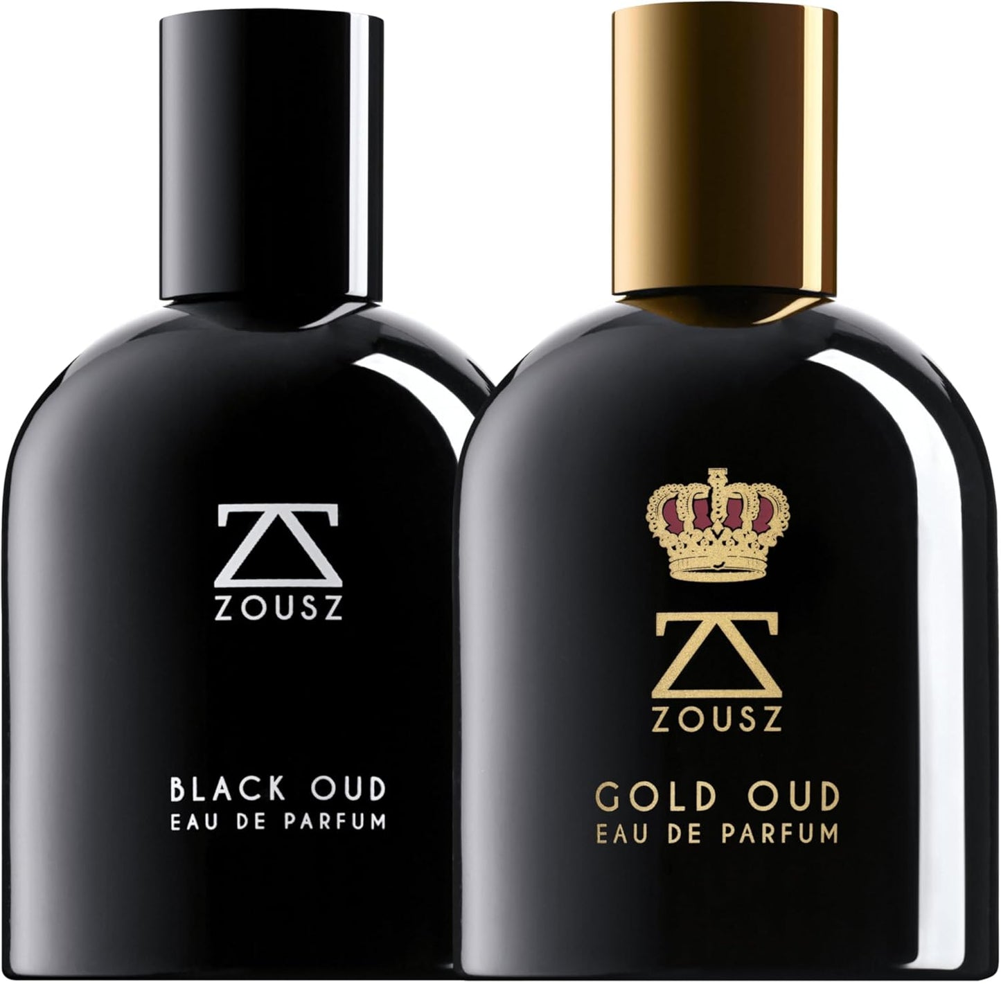 Oud Perfume for Men Gift Set – Black Oud & Gold Oud Eau De Parfum 50Ml X2 – Luxury Long Lasting Fragrance Duo with Sandalwood, Musk, Raspberry & Spice