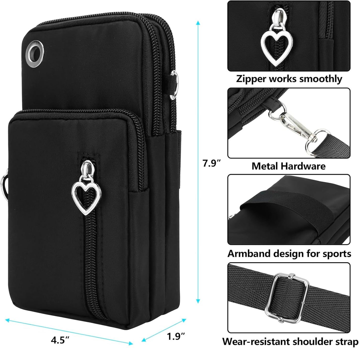 Small Crossbody Bags Mobile Phone Wallet Bags with Large Capacity and Adjustable Shoulder Strap for Women Girl