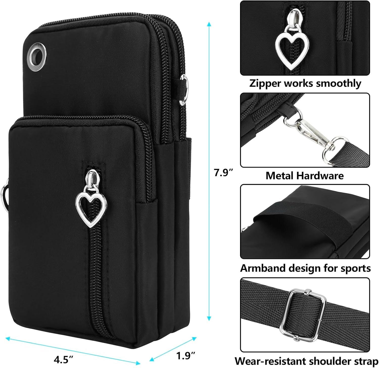 Small Crossbody Bags Mobile Phone Wallet Bags with Large Capacity and Adjustable Shoulder Strap for Women Girl