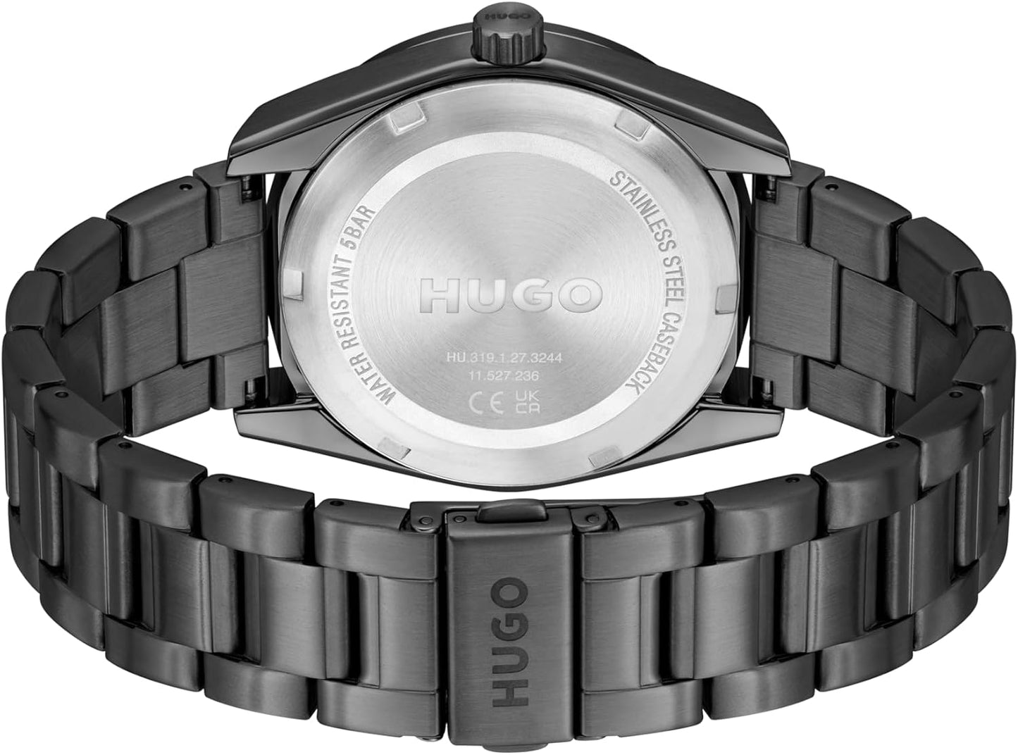 HUGO Analogue Multifunction Quartz Watch for Men #Bright Sport Collection with Stainless Steel Bracelet or Leather Strap