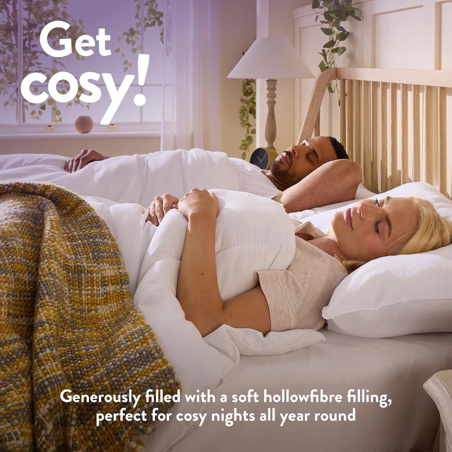 Cosy Nights Double Duvet 10.5 Tog - Breathable & Soft All Year-Round Double Quilt for Summer, Autumn & Winter | Uk-Made, Non-Allergenic & Washable (200 X 200Cm)
