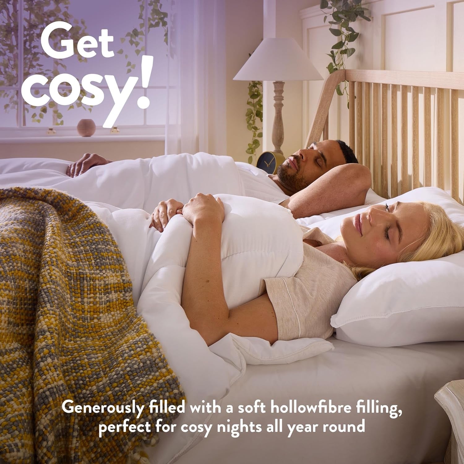 Cosy Nights Double Duvet 10.5 Tog - Breathable & Soft All Year-Round Double Quilt for Summer, Autumn & Winter | Uk-Made, Non-Allergenic & Washable (200 X 200Cm)