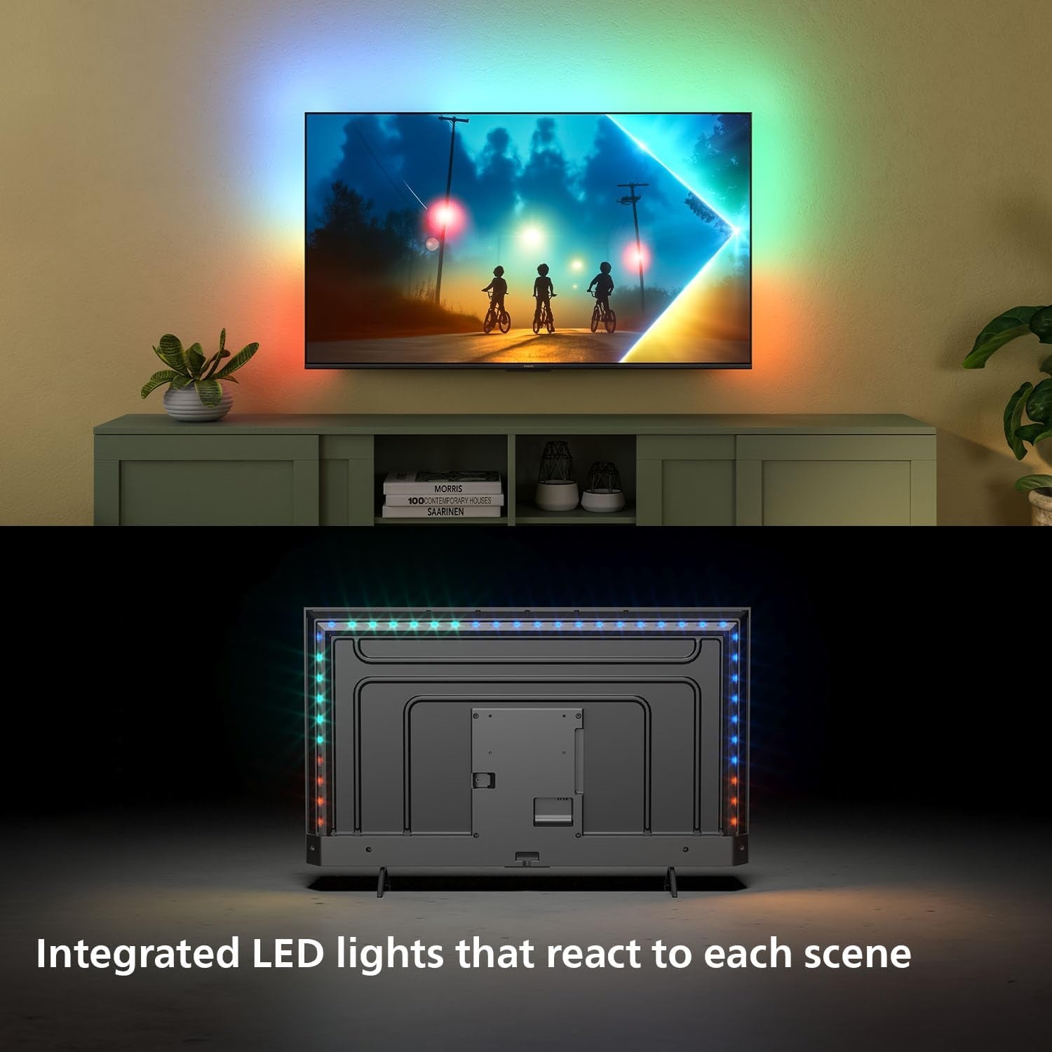 Philips Ambilight 55PUS8200 4K LED Smart TV - 55 Inch Display with Pixel Precise, Ultra HD, Titan OS Platform and Dolby Atmos Sound, Works with Alexa and Google Voice Assistant