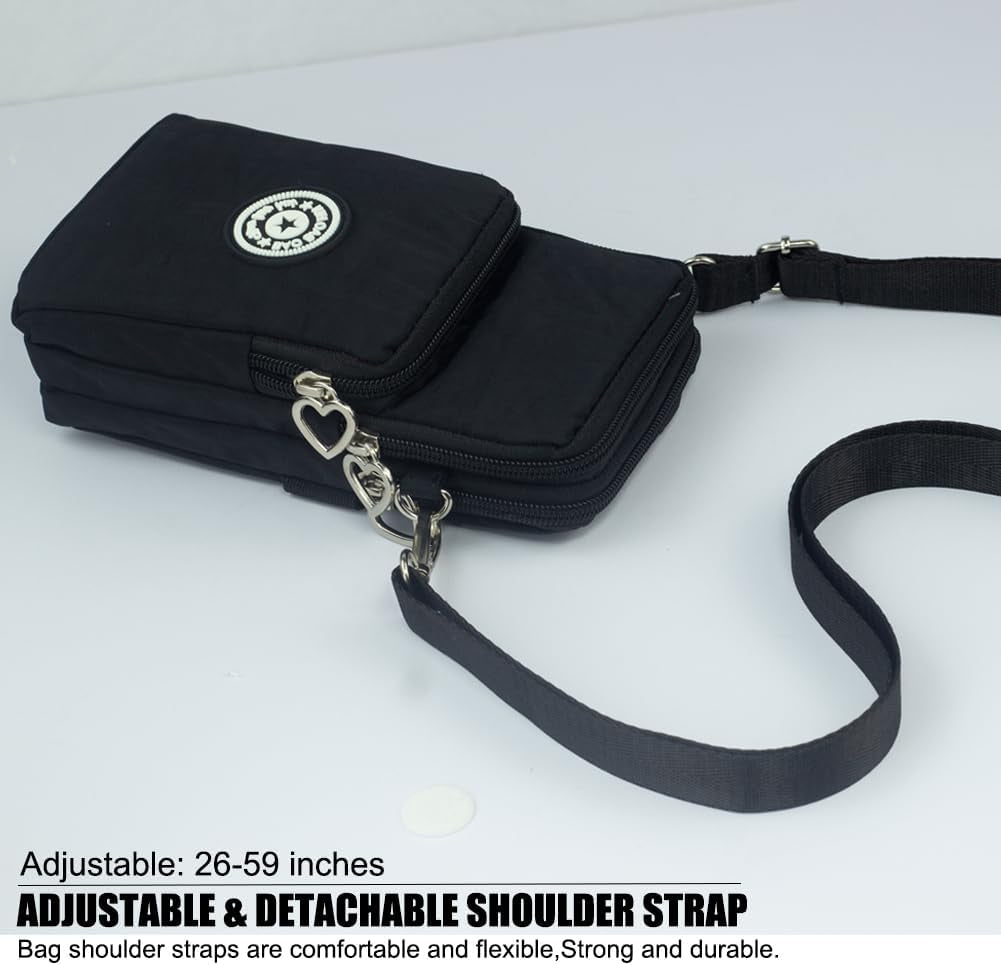Crossbody Bags for Women, Waterproof Phone Pouch Wrist Bag Zipper Phone Bag Small Handbag Crossbody Shoulder Bag Compatible with Iphone 15 Pro Max/15/14/13/12/11 Samsung Galaxy S23 S22…