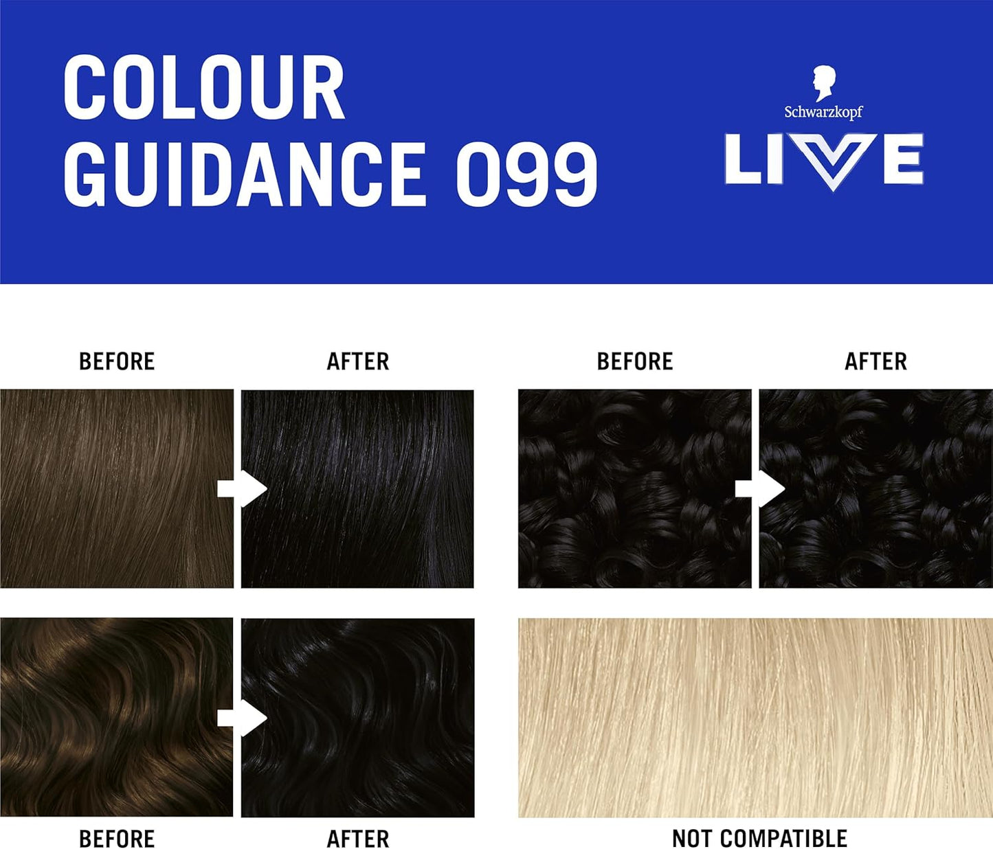 Schwarzkopf  Intense Colour 099 Deep Black, Long-Lasting Permanent Black Hair Dye, with Extra Colour Refresh Gloss