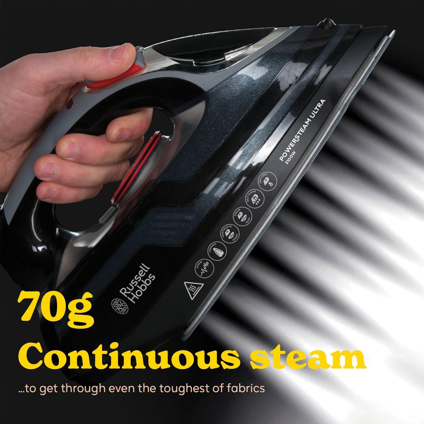 Steam Iron [3100W, 210 G/Min Extra Steam Boost, 70 G/Min Steam] Power Steam (350Ml, Ceramic Soleplate, Self-Cleaning & Spray Water Function, Anti-Limescale, Drip Stop) 20630