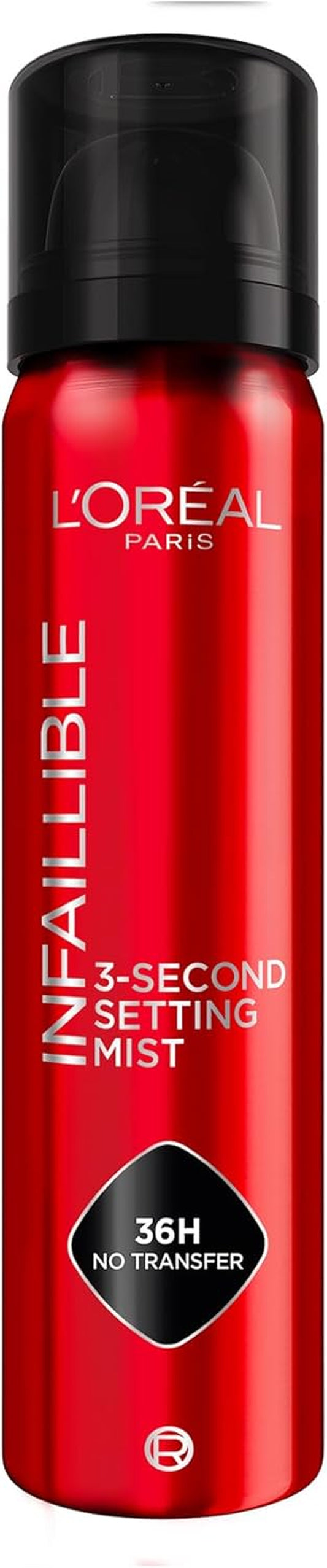 Setting Spray, Infallible 3-Second Makeup Setting Spray Mist for Face, up to 36 Hour Makeup Wear, Fixing Spray, Waterproof and Sweatproof, Transfer-Proof and Non-Sticky 75Ml