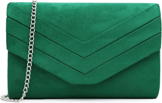 Clutch Bag for Women, Suedu Clutch Bags for Wedding Shoulder Crossbody Evening Bag