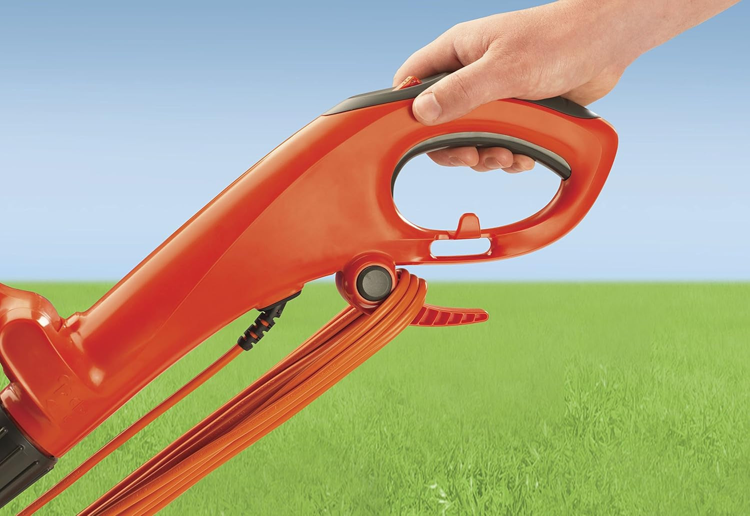 Contour 500E Electric Grass Trimmer and Edger, 500 W, Cutting Width 25 Cm, Orange