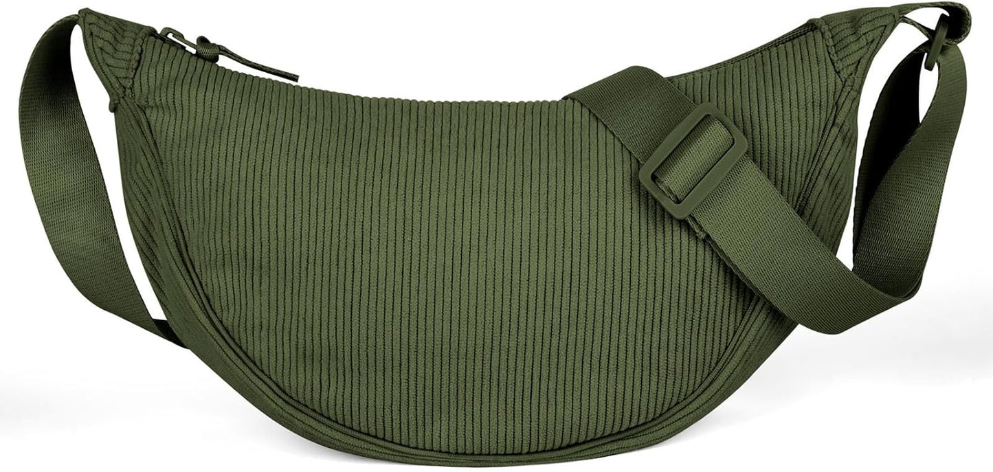 Crescent Bag, Nylon Dumpling Bag for Women, Hobos Crossbody Bag with Adjustable Strap, Women'S Casual Messenger Bag, Solid Color Chest Bag Shoulder Bag for Daily Use