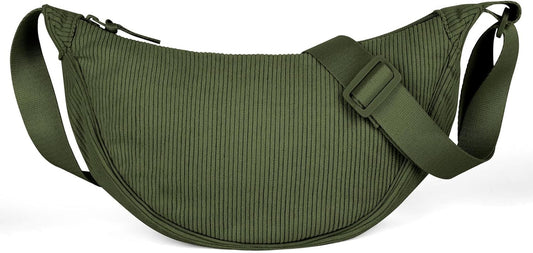 Crescent Bag, Nylon Dumpling Bag for Women, Hobos Crossbody Bag with Adjustable Strap, Women'S Casual Messenger Bag, Solid Color Chest Bag Shoulder Bag for Daily Use