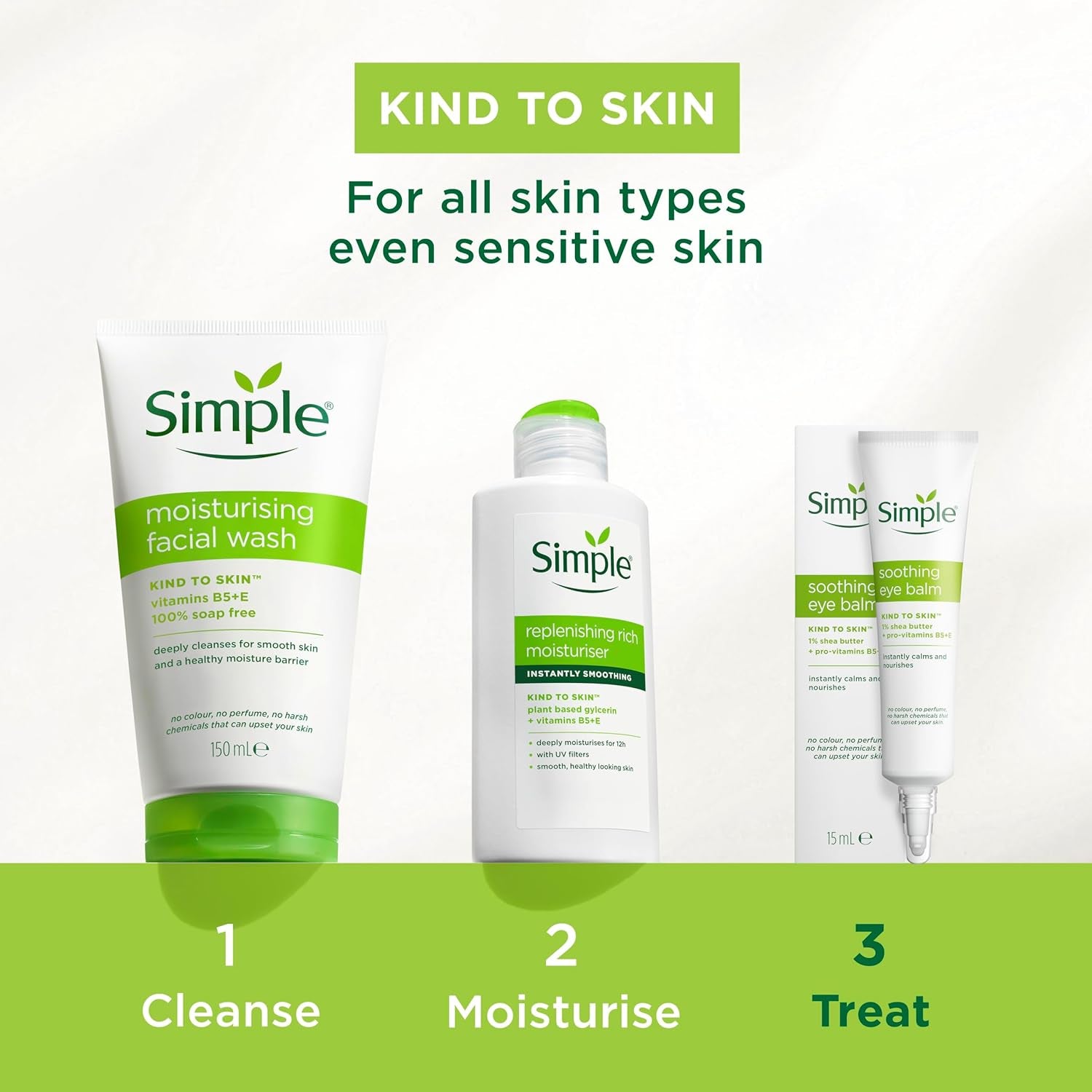 Kind to Skin Moisturising Facial Wash for Gentle Daily Cleansing Leaving Skin Feeling Hydrated 150 Ml